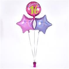 Birthday 16th Balloon Bouquet Pink