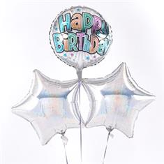 Birthday Balloon Bouquet Silver