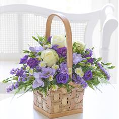 Extra Large Lilac and White Basket