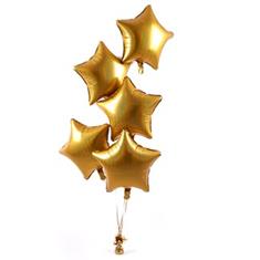 Five Star Balloon Bouquet Gold