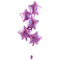 Five Star Balloon Bouquet Pink