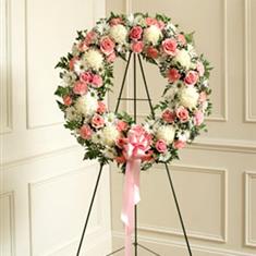 Soft Pink Wreath Tribute