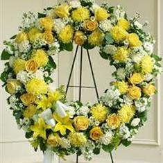 Yellow Tribute Wreath 