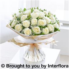 Extra Large Heavenly White Rose Hand-tied