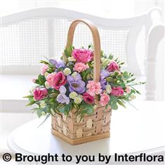 Scented Pink &amp; Lilac Basket with Chocolates