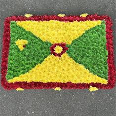 Grenada Flag Flower Tribute 
