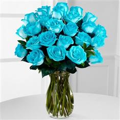 20 Turquoise Roses