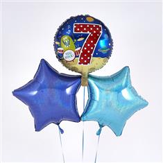 7th Birthday Balloon Bouquet Blue