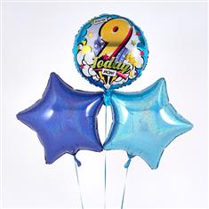 9th Birthday Balloon Bouquet Blue