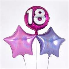 Birthday 18th Balloon Bouquet Pink