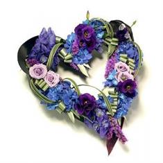 Blue and Lilac Open Heart