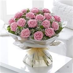 Heavenly Pink Rose Hand Tied Large