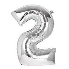 Large Silver 2 Balloon