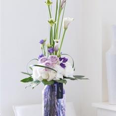 Luxury Lilac Rose, Calla Lily and Lisianthus Vase