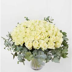 Luxury White Rose Vase
