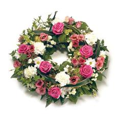 Pink and White Wreath