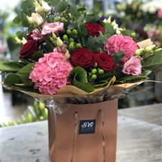 Rose and Hydrangea Hand Tied