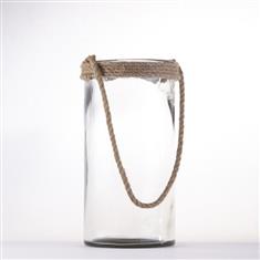 Tall Glass Rope Vase 30cm