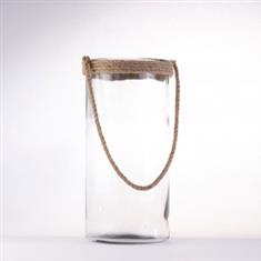 Tall Glass Rope Vase 37cm