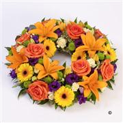 Extra Large Vibrant Rose and Lily Wreath