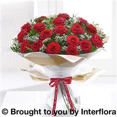 Large Happy Anniversary Heavenly Red Rose Hand-tied