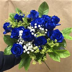 12 Blue Rose Vase