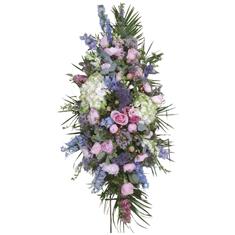 Pale Pink and Blue Coffin Spray 