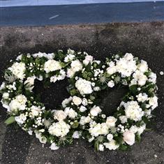 White Double Heart Tribute 