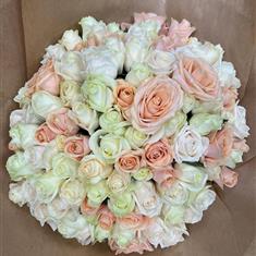 100 Pastel Roses Bouquet