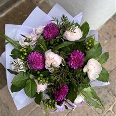 Dahlia and Peony Hand tied 