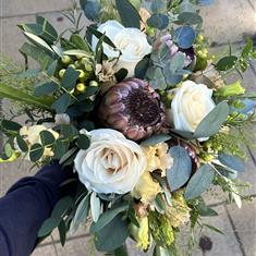 Protea and Rose Bridal Bouquet 