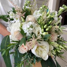 White and Pale Pink Bridal Bouquet 