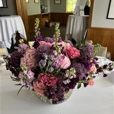 Purple and Pink Globe Arrangement