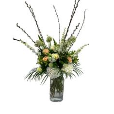 Stunning White and Green Vase 