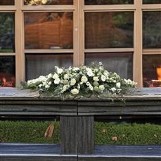 White Top Table Arrangement 