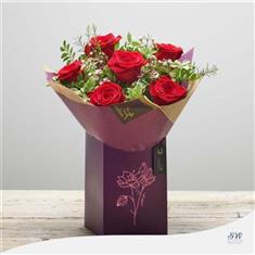 Half-Dozen Red Roses Bouquet