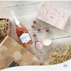 Gift Set - Prosecco Rose, Chocolates &amp; Candle