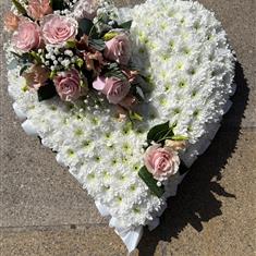 Large Pale Pink Rose Heart 