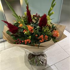 Orange and Yellow Hand tied 