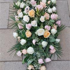 Pastel Rose Coffin Spray 