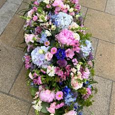 Pink and Blue Coffin Spray 