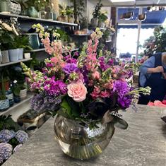 Purple and Cerise Globe Arrangement 