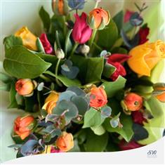 Ranunculus &amp; Tulip Hand-Tied 