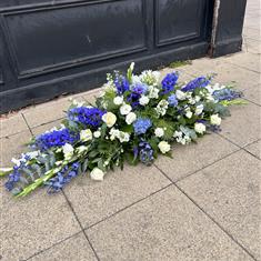 White and Blue Coffin Spray