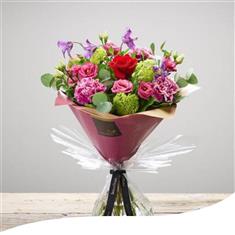 Romantic Red, Pinks &amp; Greens Hand-Tied