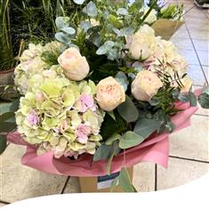 Garden Rose And Hydrangea Bouquet