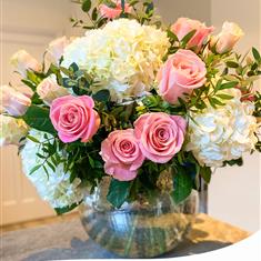 Pink Bliss Globe Vase Arrangement