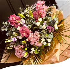 Pink Cymbidium &amp; Hydrangea Bouquet