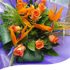 Strelitzia &amp; Roses Bouquet