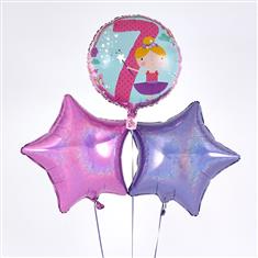 Balloon Bouquet - 7th Birthday Pink &amp; Lilac Starlight